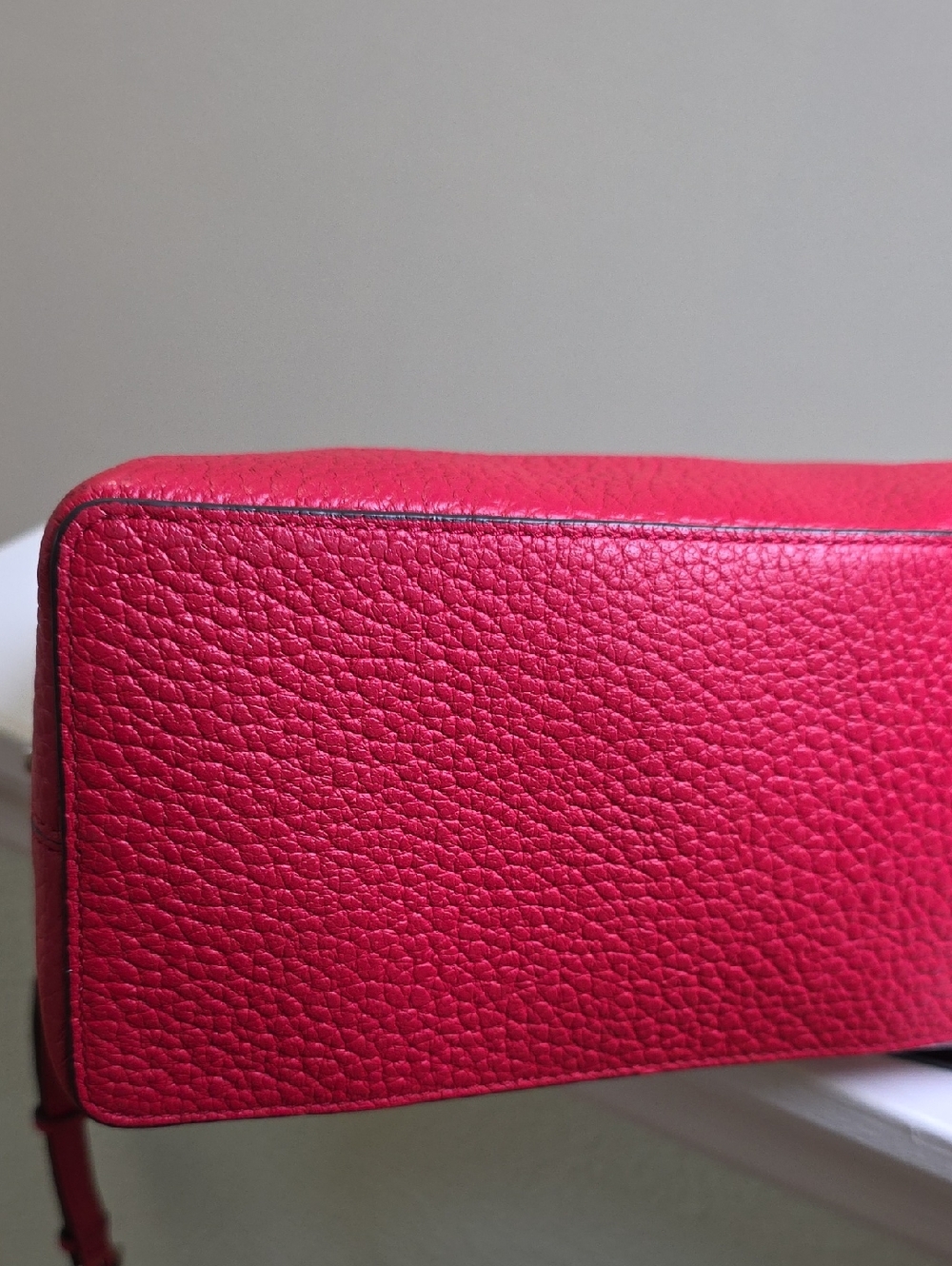 KATE SPADE SMALL RACHELLE Hot Chili Red Leather Bag BAY STREET EUC - Picture 9 of 16